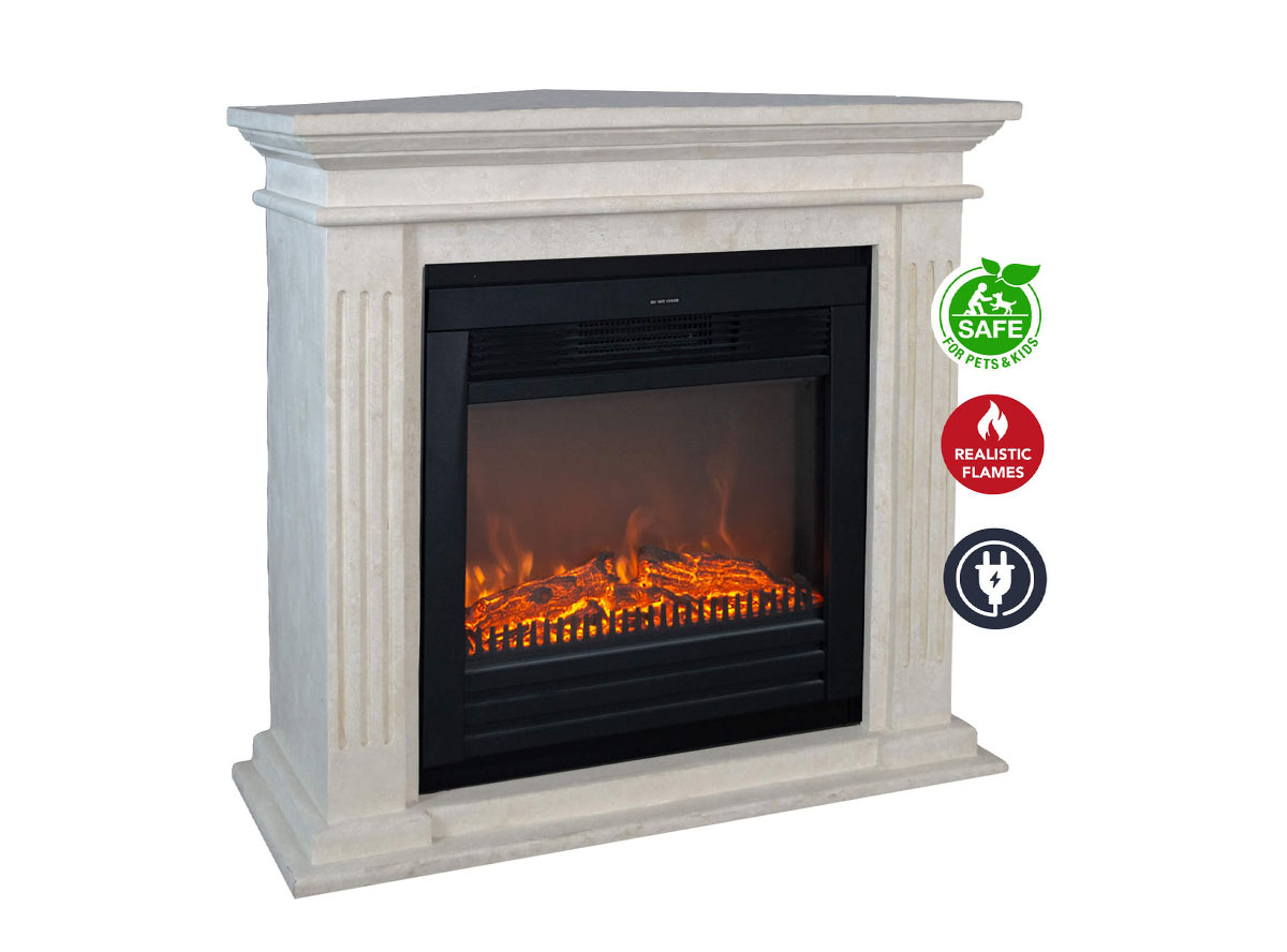 Vgradni električni kamin Lucius