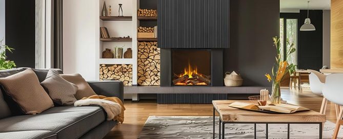 Električni kamin v dnevni sobi