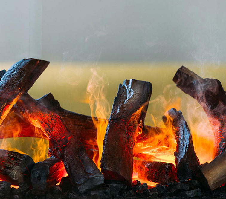 Električni kamin na vodenu paru
