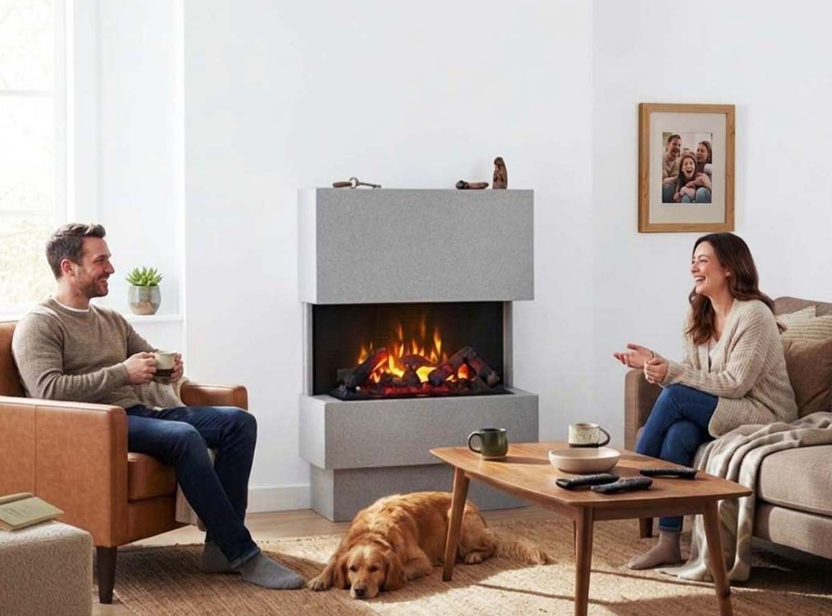 Samostoječi električni kamin Nuoro